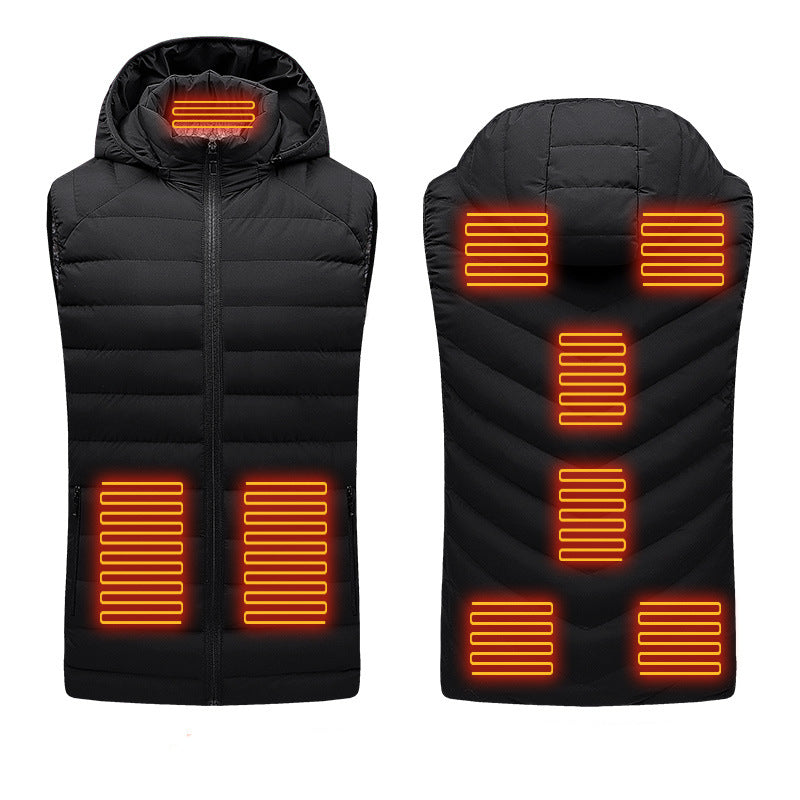 Male Carbon Fiber Heating Vest Dual Control Vest Heating Vest